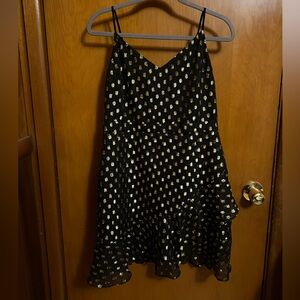 Banana Republic Black Dress with Gold Accents